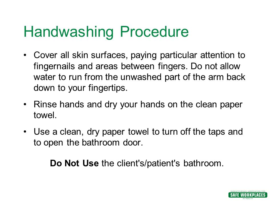 Infection control hand washing essay